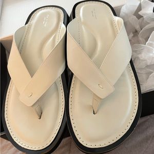 RAG & BONE women's antique white thong sandal.